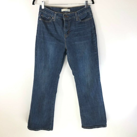 Levi's Denim - Levis Womens Jeans Perfectly Slimming 512 Boot Cut Dark Wash Stretch Size 10